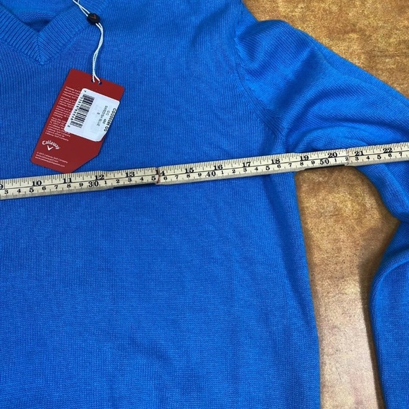 Callaway X  Golf swedish blue Sweater Comfort Performance Pullover V Neck SMALL - Picture 8 of 8